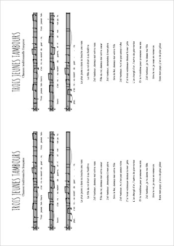 Trois jeunes tambours Partition gratuite